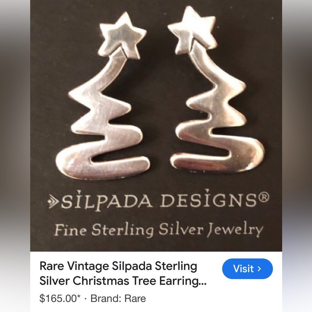 Signed Silpada Solid Sterling Silver Christmas Tr… - image 6